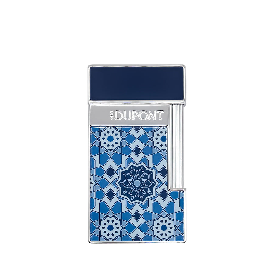 DUPONT ACCESSORIES chưa có hình [style_3597390309259] Bật lửa bằng KL (LI SLIMMY ALHAMBRA BLUE/CHROME - 028429) - S.T.Dupont
