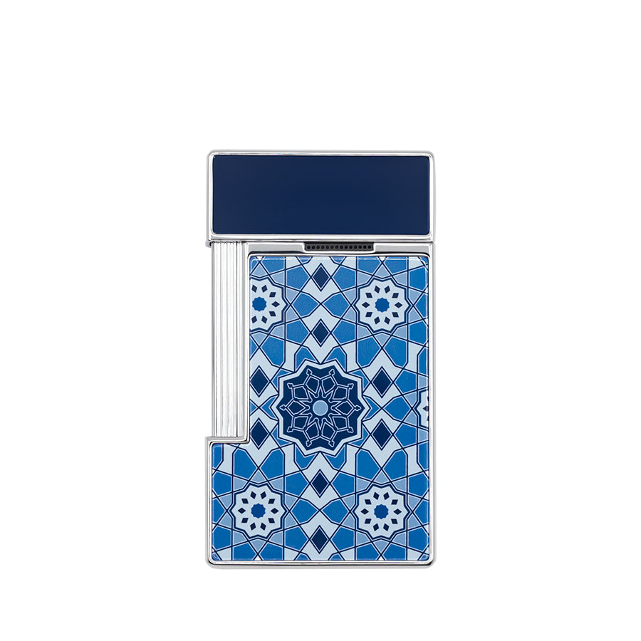 DUPONT ACCESSORIES chưa có hình [style_3597390309259] Bật lửa bằng KL (LI SLIMMY ALHAMBRA BLUE/CHROME - 028429) - S.T.Dupont