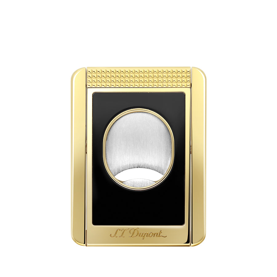 DUPONT ACCESSORIES Dao Cắt Cigar Bằng KL Màu Đen/Vàng Kèm Giá Đỡ (Cc Stand Black And Golden - 003393) - S.T.Dupont