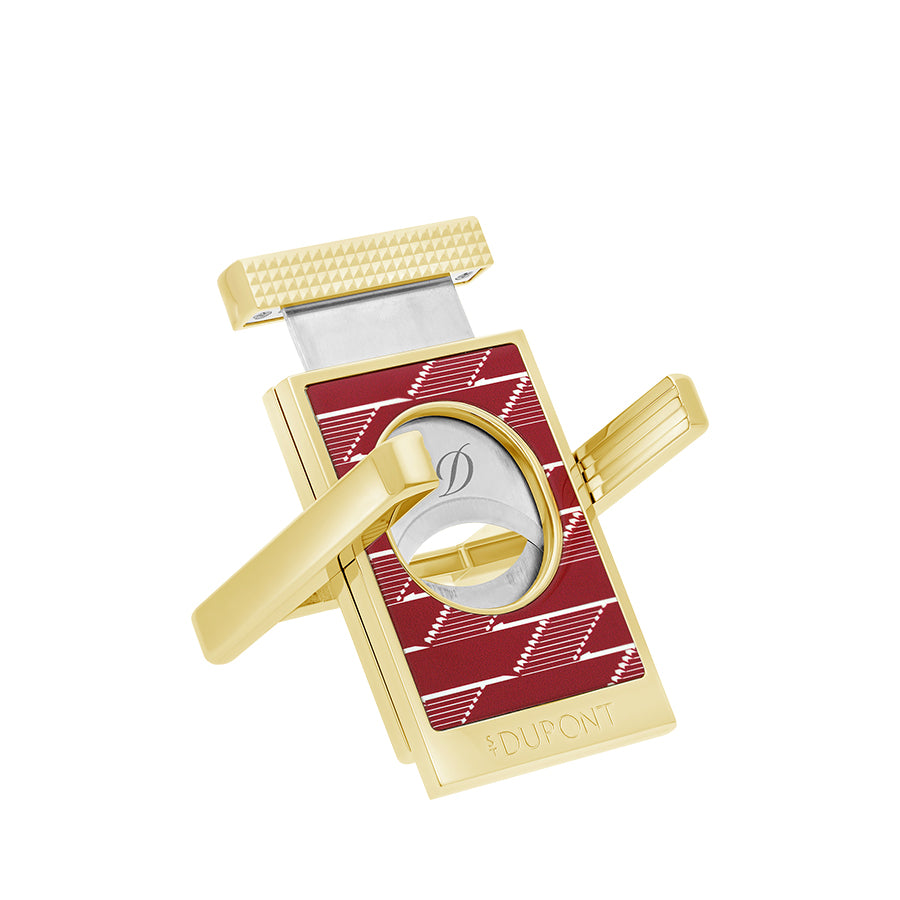 DUPONT ACCESSORIES Dao Cắt Cigar Bằng KL Màu Vàng/Đỏ Kèm Giá Đỡ (Cc X Stand 1872 Burgundy - 003478) - S.T.Dupont