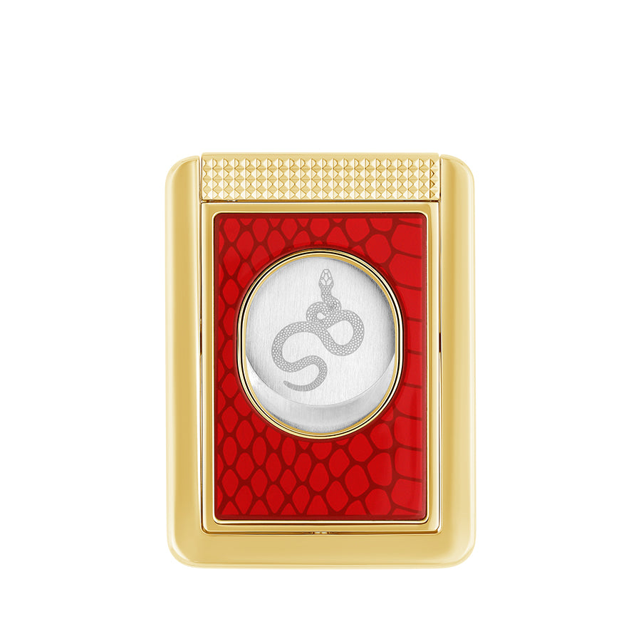 DUPONT ACCESSORIES Dao Cắt Cigar Bằng KL Màu Vàng/Đỏ Kèm Giá Đỡ (Cc X Stand Cny Snake Red - 003475) - S.T.Dupont