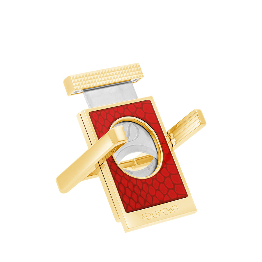 DUPONT ACCESSORIES Dao Cắt Cigar Bằng KL Màu Vàng/Đỏ Kèm Giá Đỡ (Cc X Stand Cny Snake Red - 003475) - S.T.Dupont