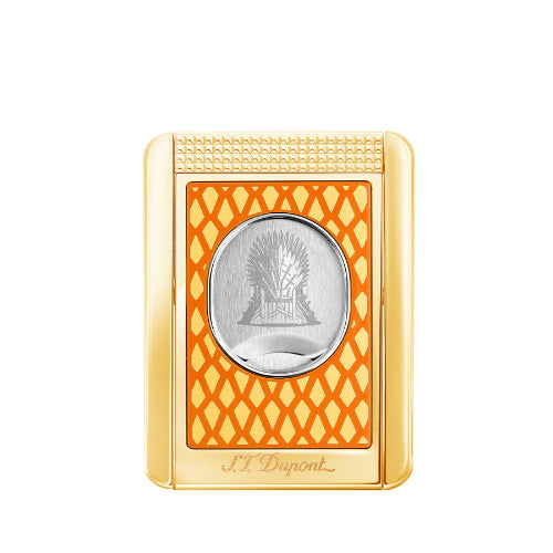 DUPONT ACCESSORIES Dao cắt Xì gà bằng KL kèm giá đỡ (CC X STAND GOT FIRE / GOLDEN - 003153) - S.T.Dupont