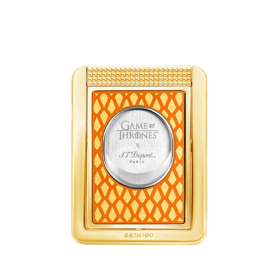 DUPONT ACCESSORIES Dao cắt Xì gà bằng KL kèm giá đỡ (CC X STAND GOT FIRE / GOLDEN - 003153) - S.T.Dupont