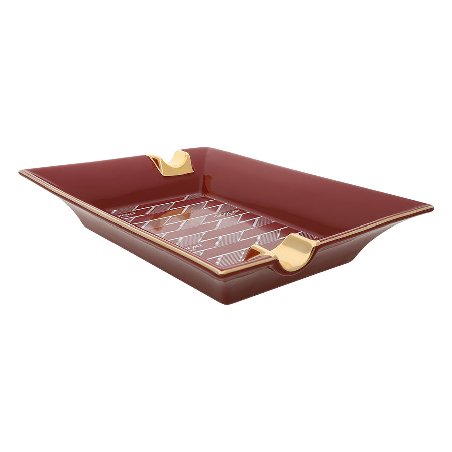 DUPONT ACCESSORIES Gạt Tàn Cigar Bằng Sứ Màu Đỏ (Large Ashtray 1872 Burgundy - 006478) - S.T.Dupont