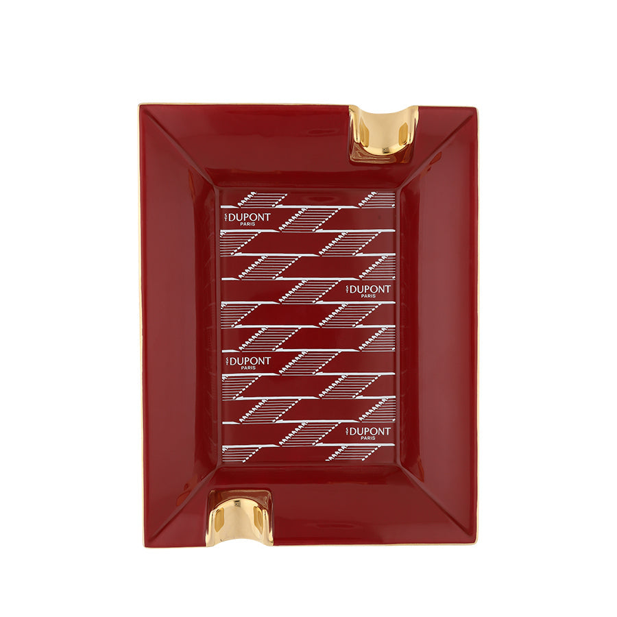 DUPONT ACCESSORIES Gạt Tàn Cigar Bằng Sứ Màu Đỏ (Large Ashtray 1872 Burgundy - 006478) - S.T.Dupont