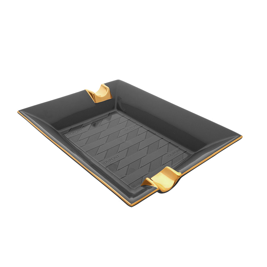 DUPONT ACCESSORIES Gạt tàn Xì gà bằng sứ màu đen (LARGE ASHTRAY 1872 BLACK - 006479) - S.T.Dupont