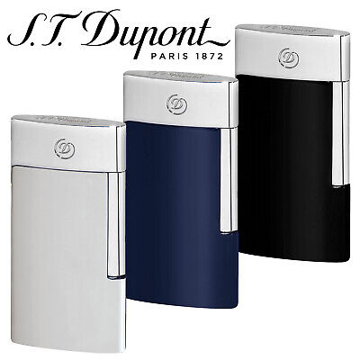 DUPONT ACCESSORIES S.T.DUPONT E-SLIM BLACK AND CHROME LIGHTER