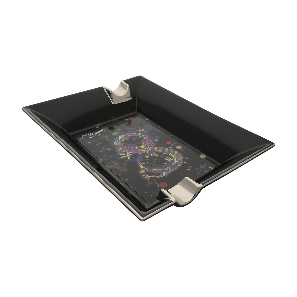 DUPONT ACCESSORIES S.T.DUPONT LARGE ASHTRAY DRAGON BLACK NO.006487
