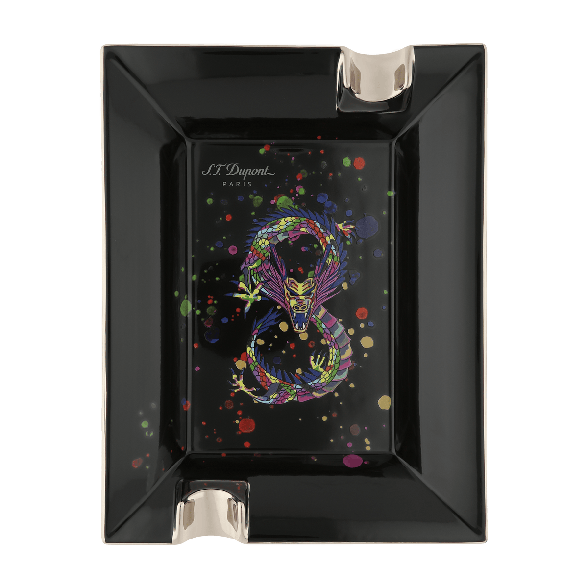 DUPONT ACCESSORIES S.T.DUPONT LARGE ASHTRAY DRAGON BLACK NO.006487
