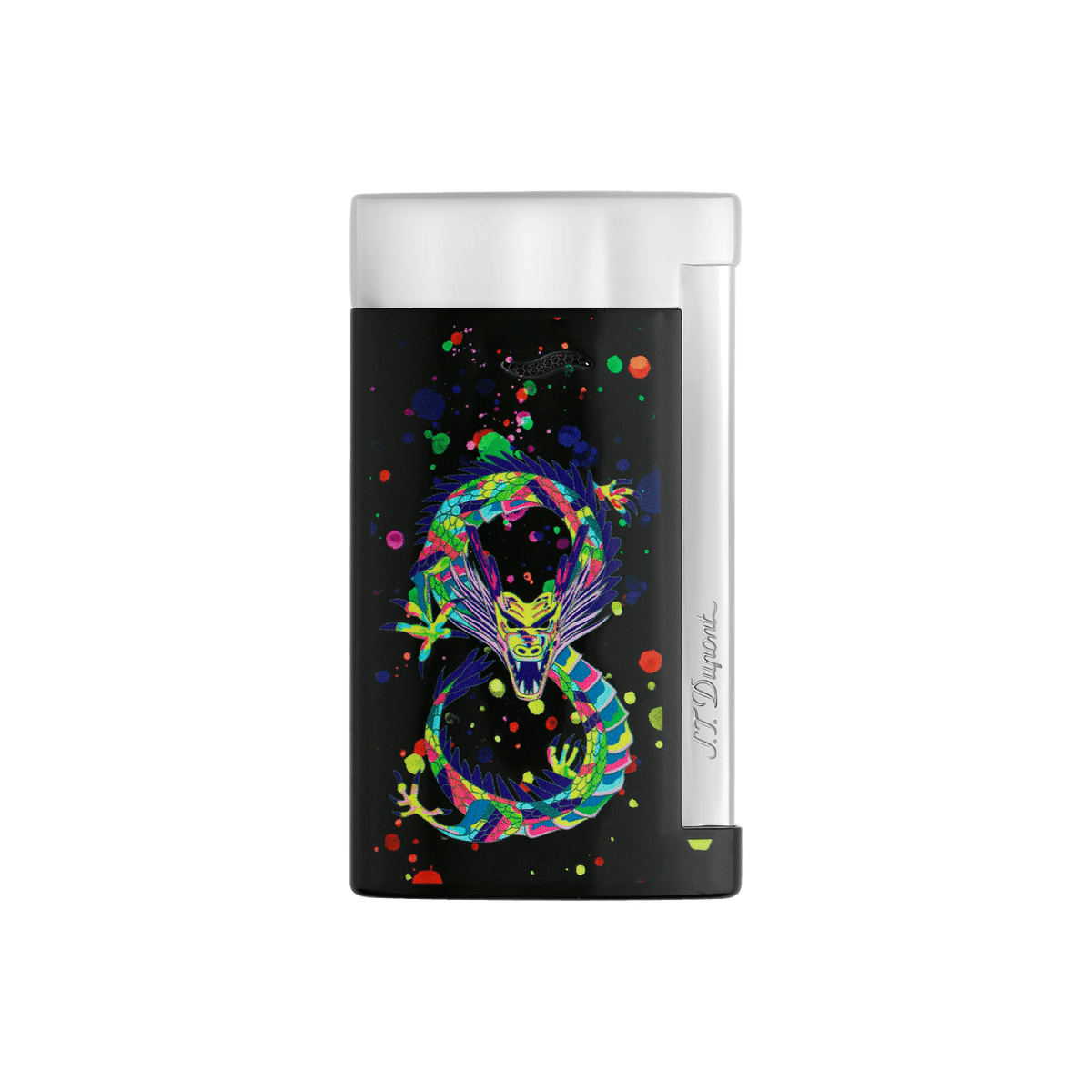 DUPONT ACCESSORIES S.T.DUPONT LI SLIM7 DRAGON BLACK/CHROME NO.027777