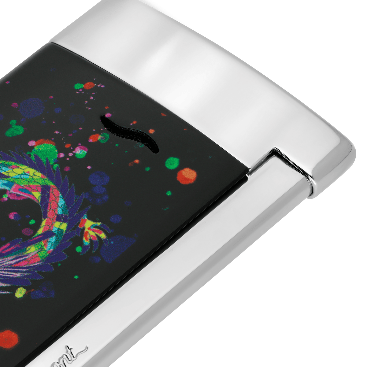 DUPONT ACCESSORIES S.T.DUPONT LI SLIM7 DRAGON BLACK/CHROME NO.027777