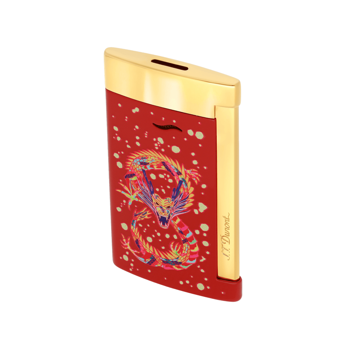 DUPONT ACCESSORIES S.T.DUPONT LI SLIM7 DRAGON BURGUN/GOLDEN NO.027776