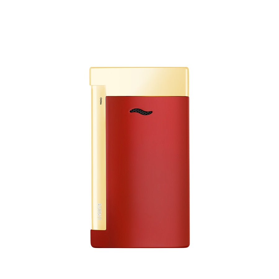 DUPONT ACCESSORIES S.T.DUPONT LI SLIM7 RED AND GOLDEN LACQUER BURGENDY LIGHTER