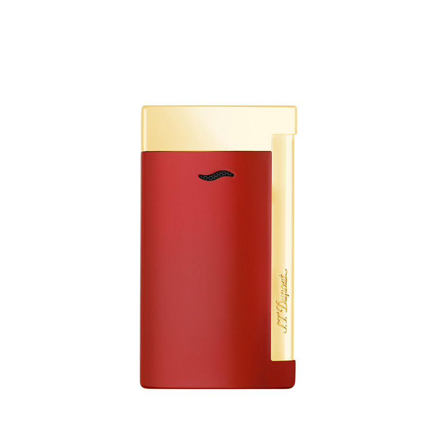 DUPONT ACCESSORIES S.T.DUPONT LI SLIM7 RED AND GOLDEN LACQUER BURGENDY LIGHTER