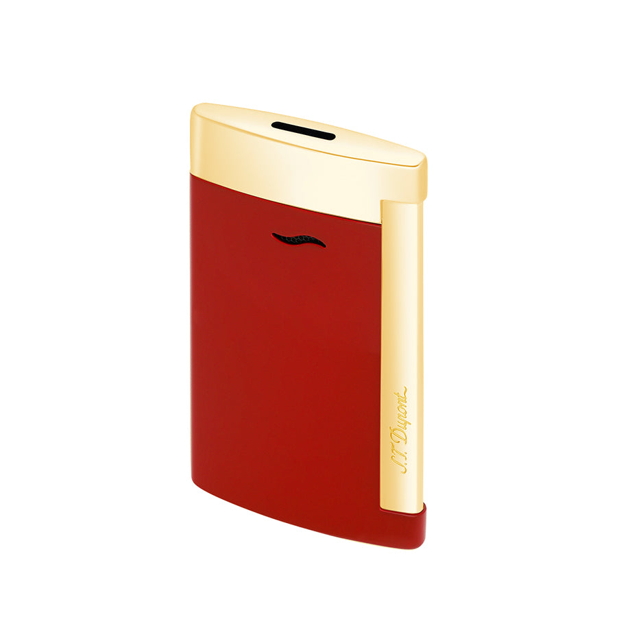 DUPONT ACCESSORIES S.T.DUPONT LI SLIM7 RED AND GOLDEN LACQUER BURGENDY LIGHTER