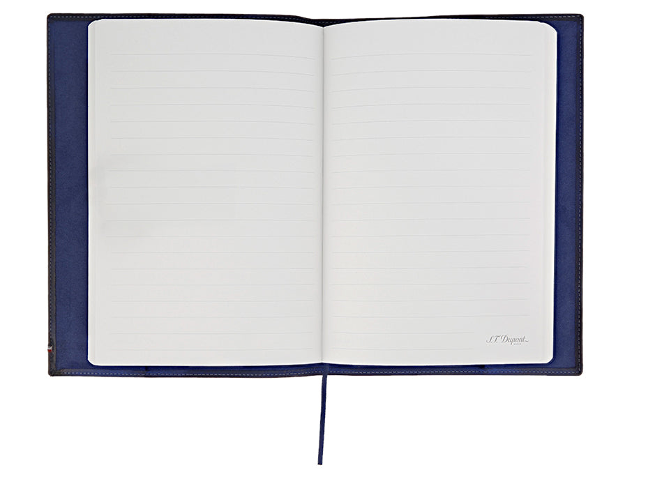 DUPONT ACCESSORIES [style_3597390280114] Tấm bìa sổ tay bằng da bò màu xanh, S.T.Dupont (PTT NB LEATHER A5 ATELIER BLUE/007102). KT:  (23x17x6)cm