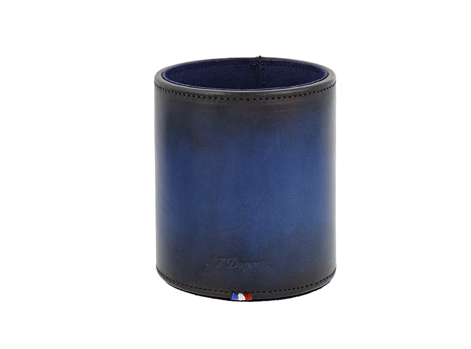 DUPONT ACCESSORIES [style_3597390280206] Lọ đựng bút bằng da bò màu xanh dương, S.T.Dupont (PEN BOX LEATHER ATELIER BLUE/ 007108). KT:  (10.5 x 8.5) cm