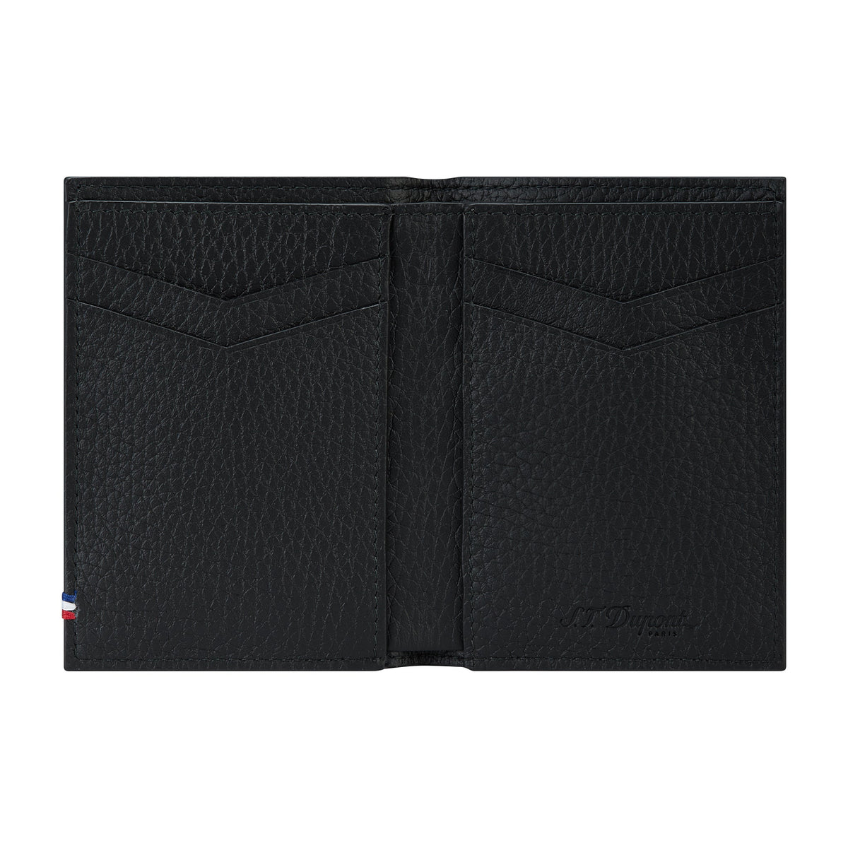 DUPONT ACCESSORIES [style_3597390283733] Ví dọc đựng thẻ vân cá sấu màu đen bằng da bò - hiệu S.T.Dupont ( style no. 180223)