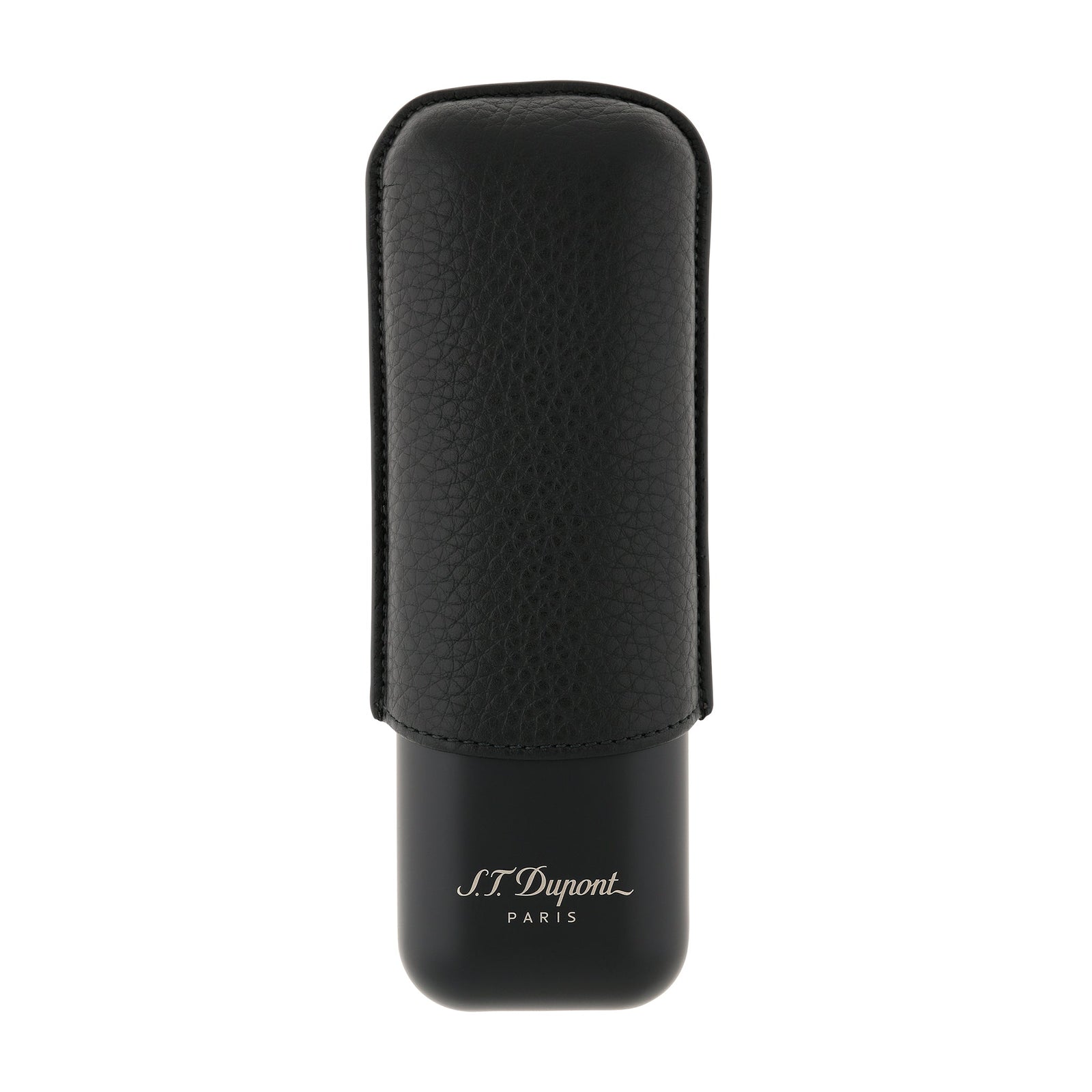 DUPONT ACCESSORIES [style_3597390289308] Bao da đựng Cigar bằng da bò loại 2 điếu màu đen - S.T.Dupont (2 CG CASE BLACK GR/MATTE style no 183240). KT:  (180x60x30) mm