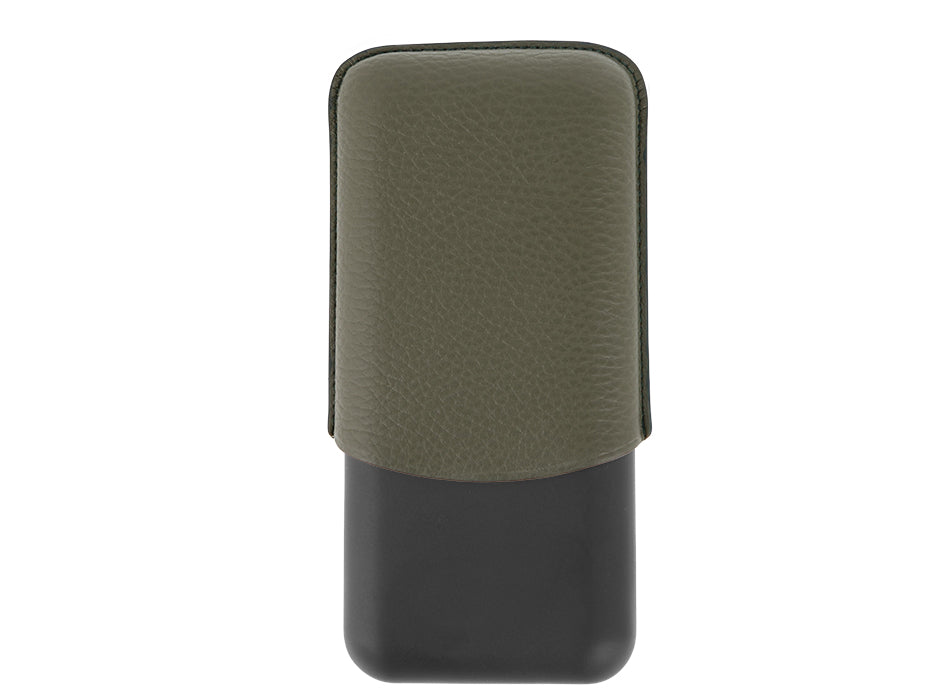 DUPONT ACCESSORIES [style_3597390289476] Bao da đựng Cigar bằng da bò loại 3 điếu màu kaki - S.T.Dupont (3 CG CASE KAKI GR/MATTE style no 183349). KT:  (180x80x30) mm