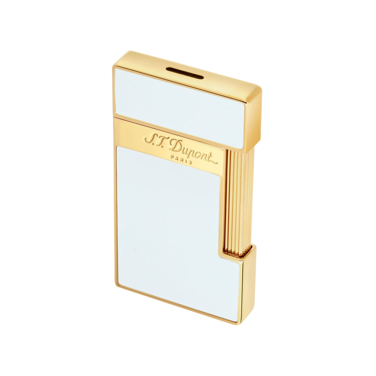DUPONT ACCESSORIES [style_3597390290229] Bật lửa KL màu trắng/vàng,  St. Dupont (LI SLIMMY WHITE LACQUER/GOLDEN style no 028004)
