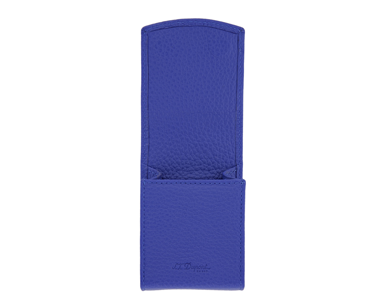 DUPONT ACCESSORIES [style_3597390292926] Bao da đựng Cigar bằng da bò màu xanh - S.T.Dupont (CIGARETTE PACKET CASE OCEAN style no 183461). KT:  (100x60.5x30) mm