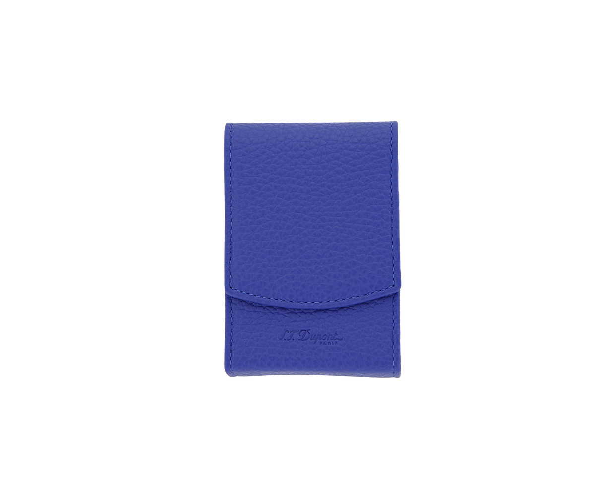 DUPONT ACCESSORIES [style_3597390292926] Bao da đựng Cigar bằng da bò màu xanh - S.T.Dupont (CIGARETTE PACKET CASE OCEAN style no 183461). KT:  (100x60.5x30) mm