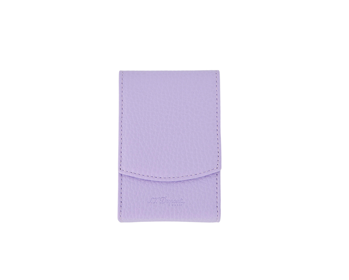 DUPONT ACCESSORIES [style_3597390292933] Bao da đựng Cigar bằng da bò màu tím - S.T.Dupont (CIGARETTE PACKET CASE LILAC style no 183462). KT:  (100x60.5x30) mm