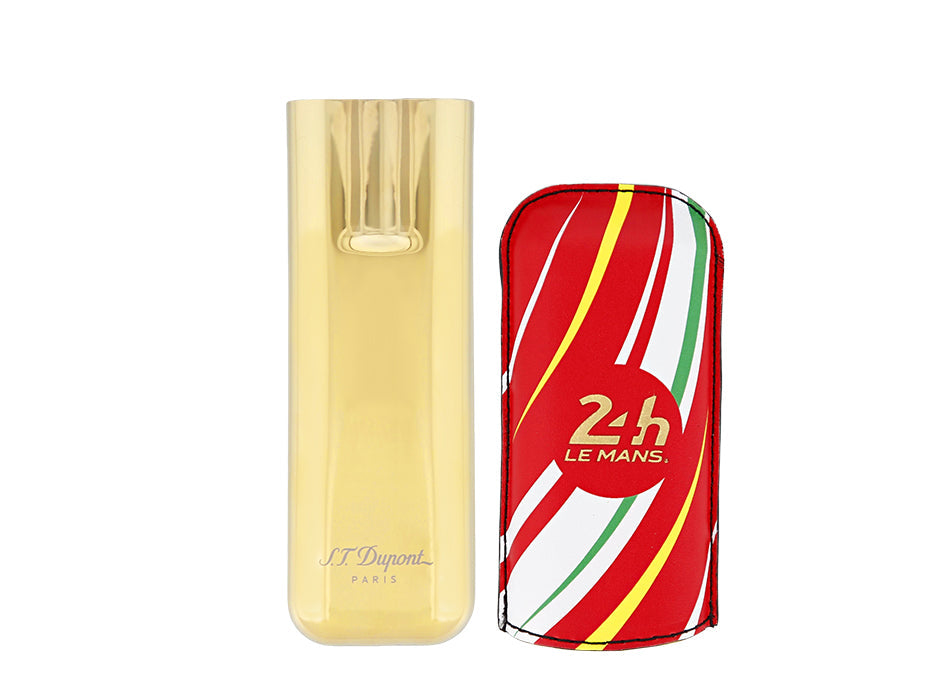 DUPONT ACCESSORIES [style_3597390294555] Bao da đựng Xì gà bằng da bò loại 2 điếu màu đỏ/vàng - hiệu S.T Dupont (2 CG CASE LE MANS RED/GOLDEN style no 183290). KT  (180x60x30) mm