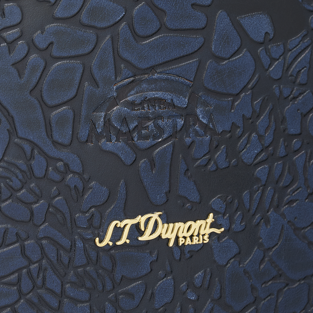 DUPONT ACCESSORIES [style_3597390295965] Túi da màu xanh bằng da bò, S.T.Dupont (CIGAR CROSSBODY PARTAGAS BLUE/191203). KT:  (5x20.5x7.5)cm