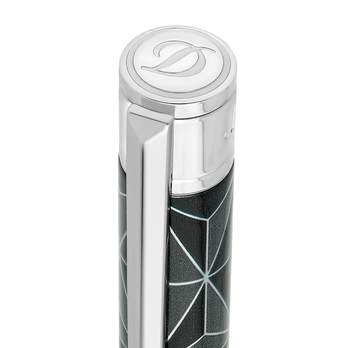 DUPONT ACCESSORIES [style_3597390299192] Bút bi kim loại - S.T.Dupont (WI INITIAL BP  X  BLACK/CHROME style no. 275070)