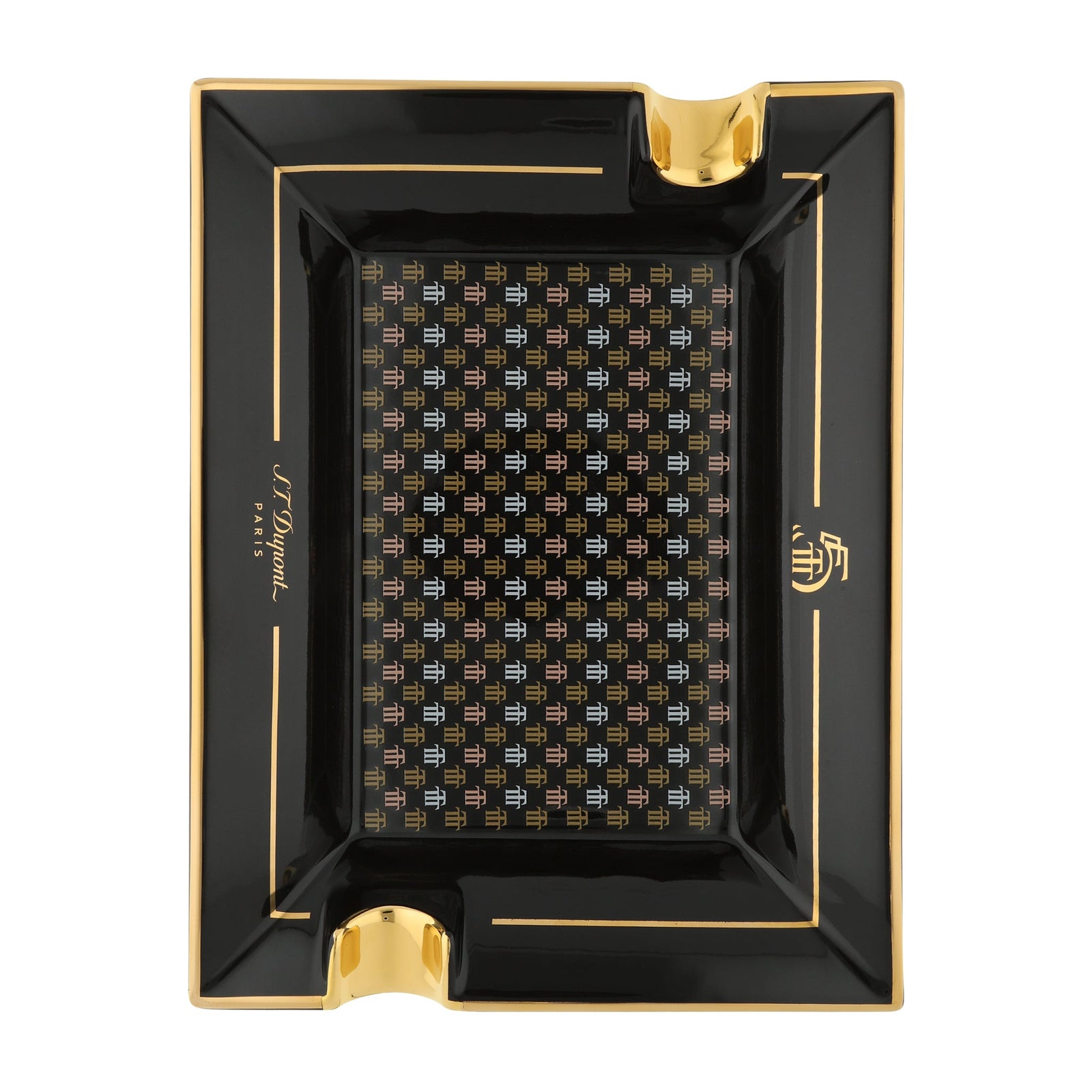 DUPONT ACCESSORIES [style_3597390300676] Gạt tàn Xì gà bằng sứ - S.T. Dupont (LARGE ASHTRAY TRINIDAD style no. 006477)