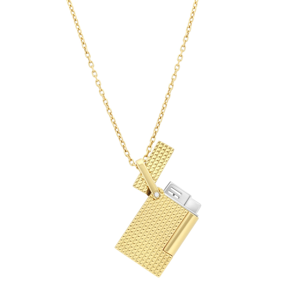 DUPONT ACCESSORIES [style_3597390302083] Bật lửa châm Xì Gà màu vàng kèm dây đeo bằng kim loại, - S.T.Dupont (LI NECKLACE GOLDEN (2) style no K27067CH )
