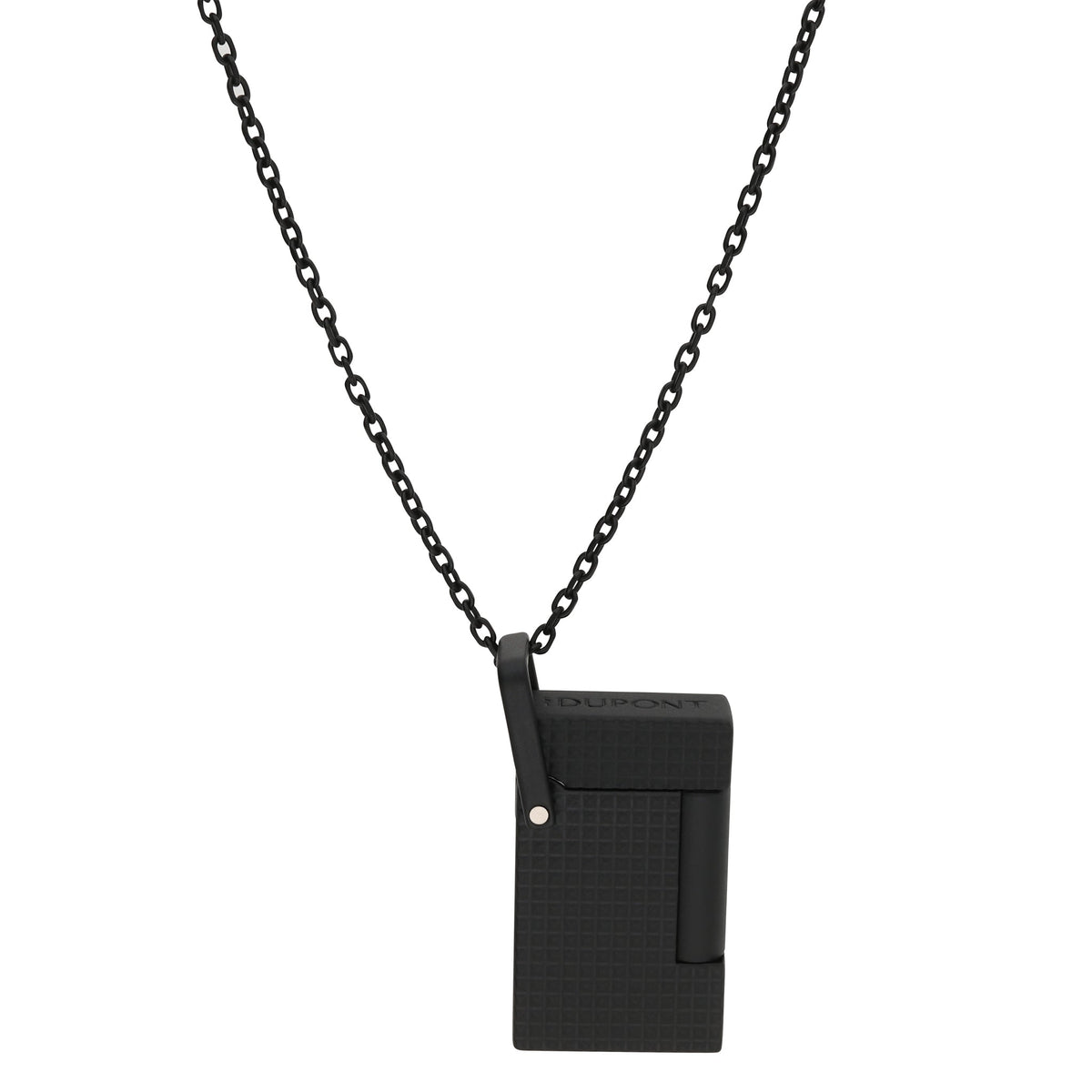 DUPONT ACCESSORIES [style_3597390302090] Bật lửa châm Xì Gà màu đen kèm dây đeo bằng kim loại, - S.T.Dupont (LI NECKLACE MATTE BLACK (2) style no K27068CH)