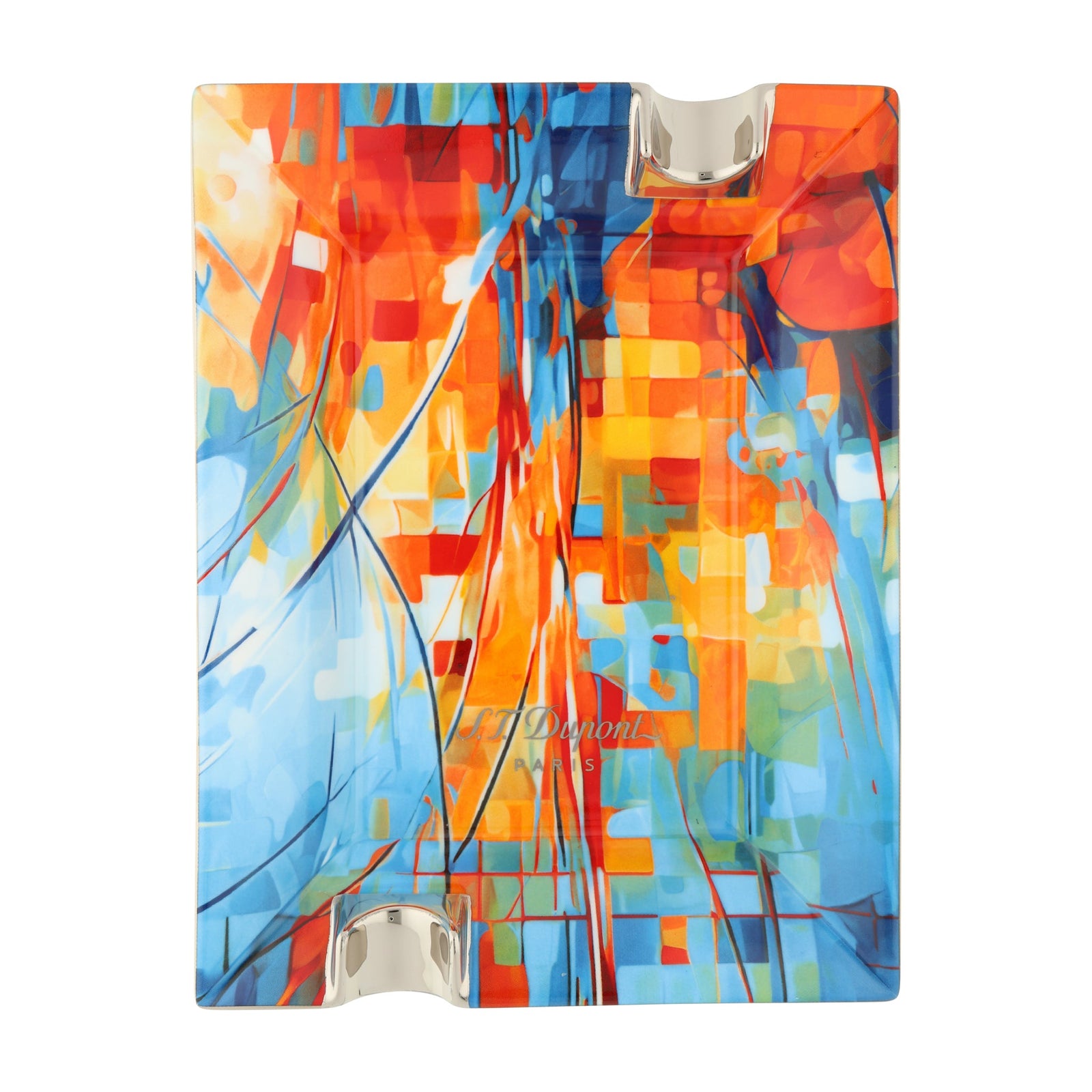 DUPONT ACCESSORIES [style_3597390302441] Gạt tàn Xì gà bằng sứ - S.T. Dupont (ASHTRAY GRAFF'TY MULTICO style no. 006424)