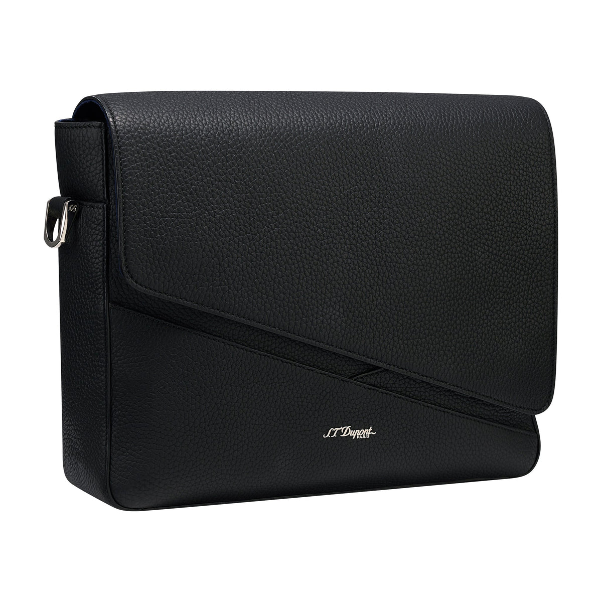DUPONT ACCESSORIES [style_8010202009532] Túi đeo bằng da bò  xanh đen ST. Dupont MESSENGER NEO CAPS GR BLACK style No. 181244.