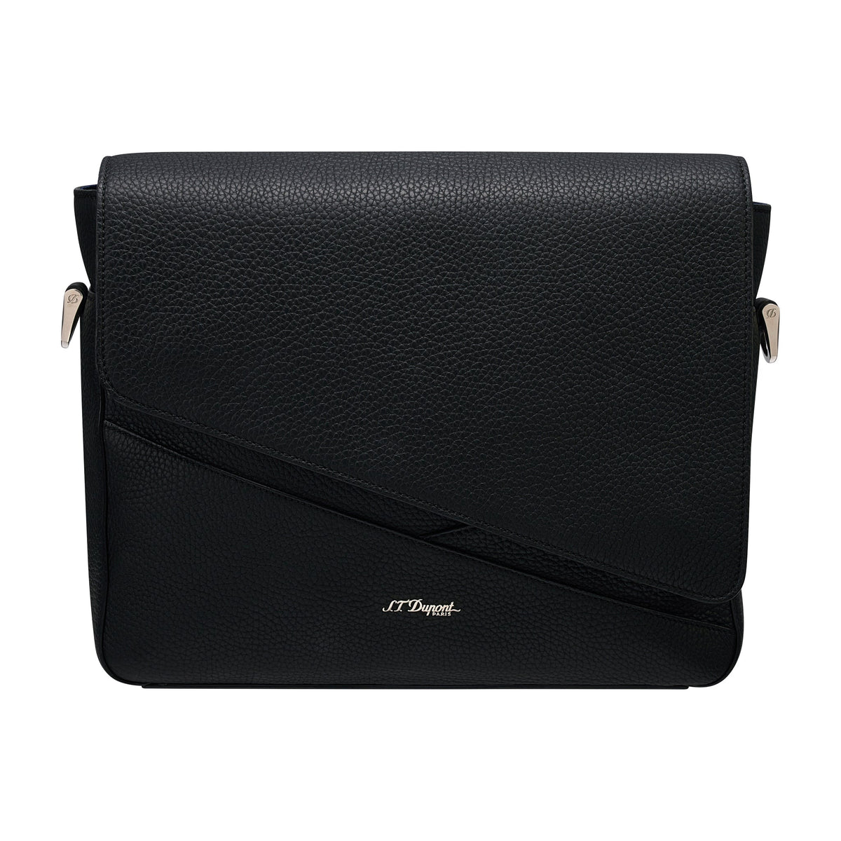 DUPONT ACCESSORIES [style_8010202009532] Túi đeo bằng da bò  xanh đen ST. Dupont MESSENGER NEO CAPS GR BLACK style No. 181244.