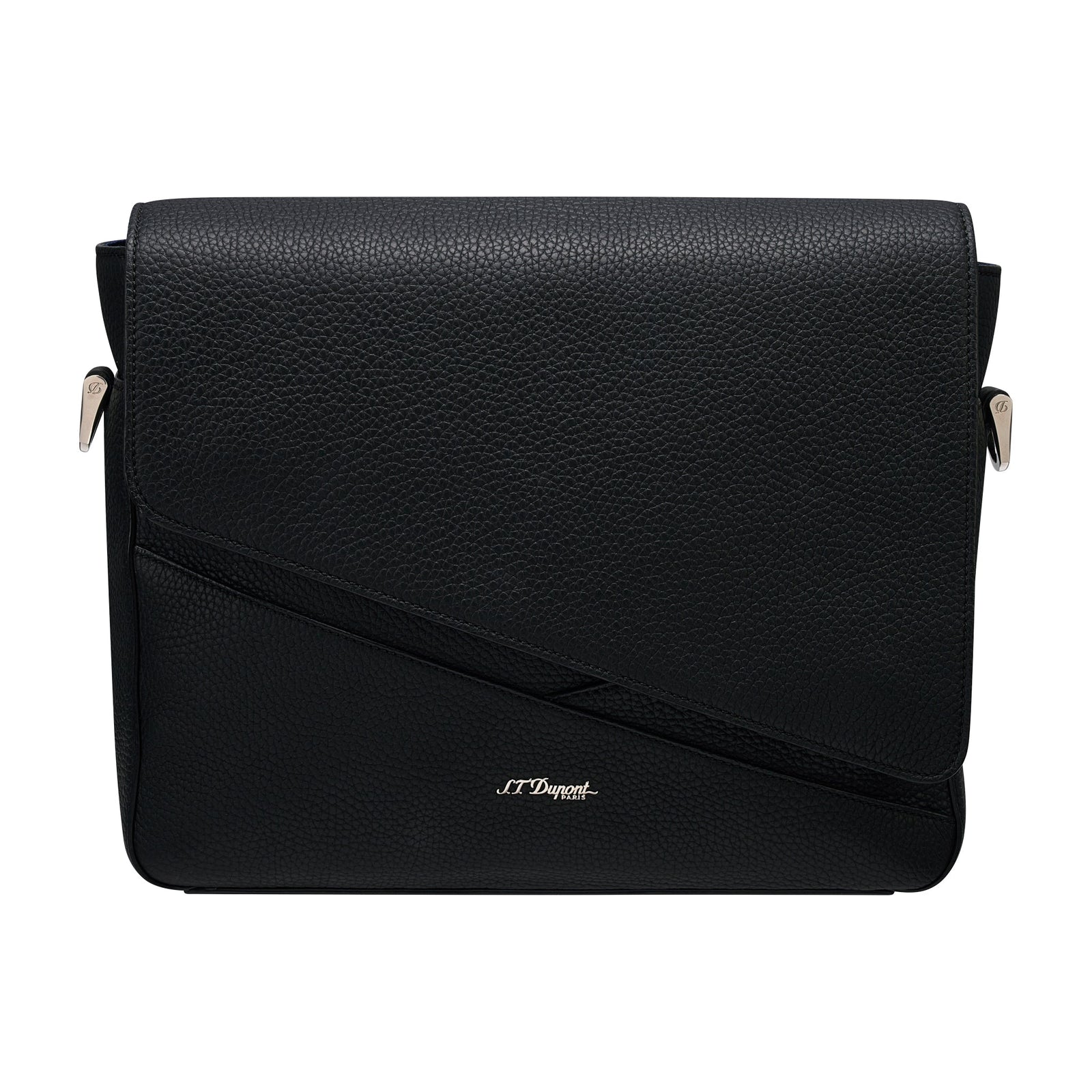 DUPONT ACCESSORIES [style_8010202009532] Túi đeo bằng da bò  xanh đen ST. Dupont MESSENGER NEO CAPS GR BLACK style No. 181244.