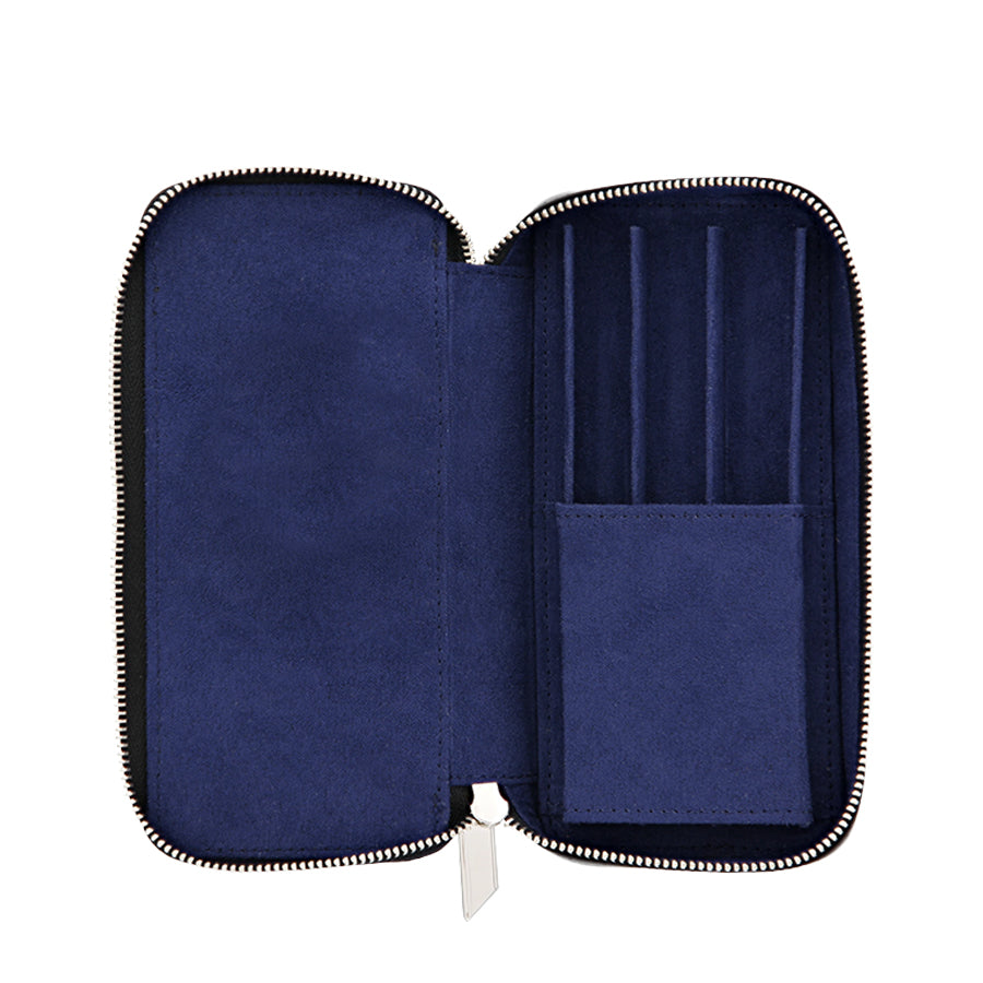 DUPONT ACCESSORIES Túi Đựng Bút Màu Nâu Bằng Da Bò (Pen Case Leather X3 Black - 007111) - S.T.Dupont