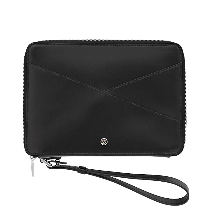 DUPONT ACCESSORIES Túi Đựng Bút Màu Nâu Bằng Da Bò (Pen Case X10 Black - 007112) - S.T.Dupont
