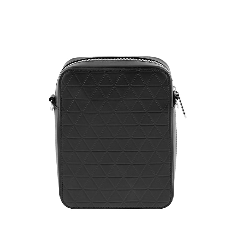 DUPONT ACCESSORIES Túi da màu đen bằng da bò (CROSS BODY ZIP FIREHEAD BLACK - 160010) - S.T.Dupont