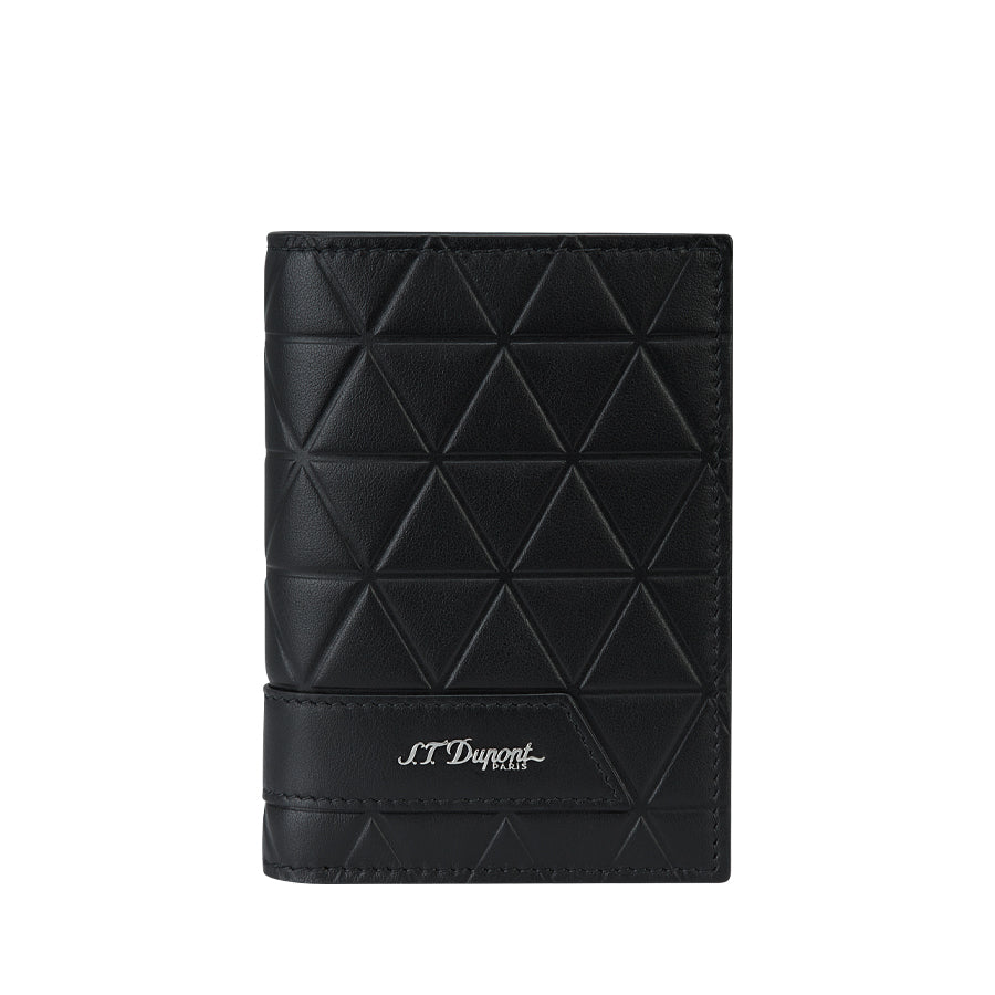DUPONT ACCESSORIES Ví da đựng thẻ S.T. Dupont VERTICAL 4CC FIREHEAD BLACK | 161112