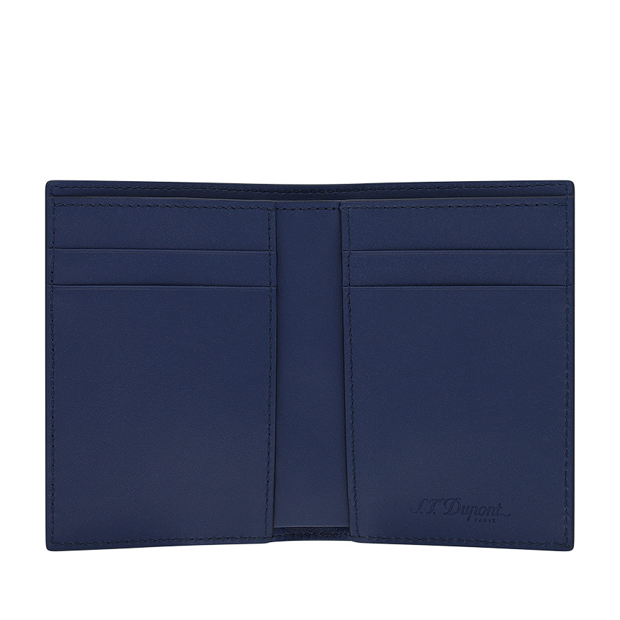 DUPONT ACCESSORIES Ví da đựng thẻ S.T. Dupont VERTICAL 4CC FIREHEAD BLUE | 161612