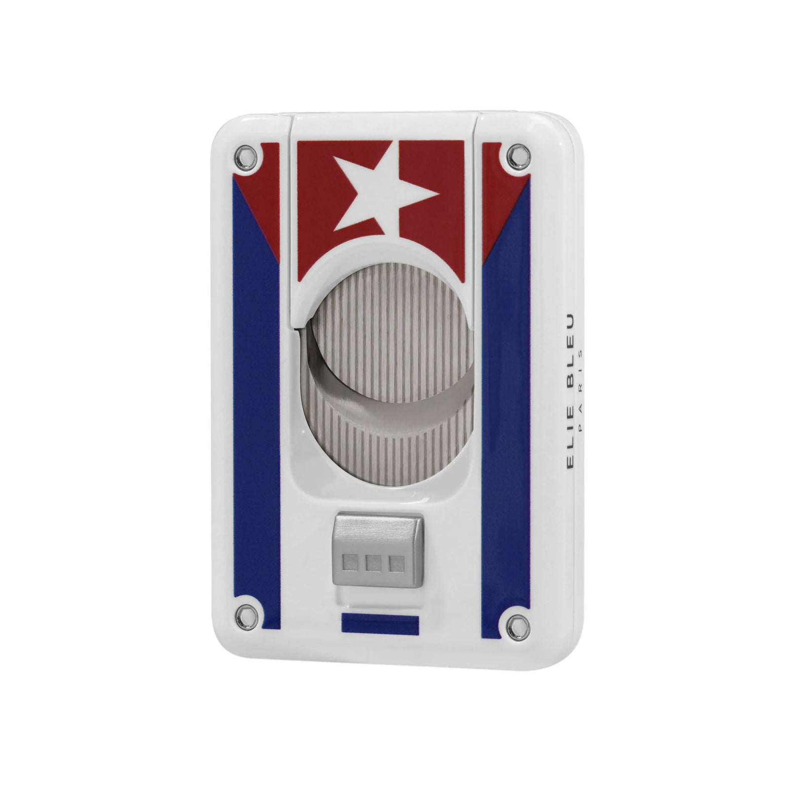 ELIE BLEU ACCESSORIES Cigar Cutter - Double Blade Cuban Flag Elie Bleu