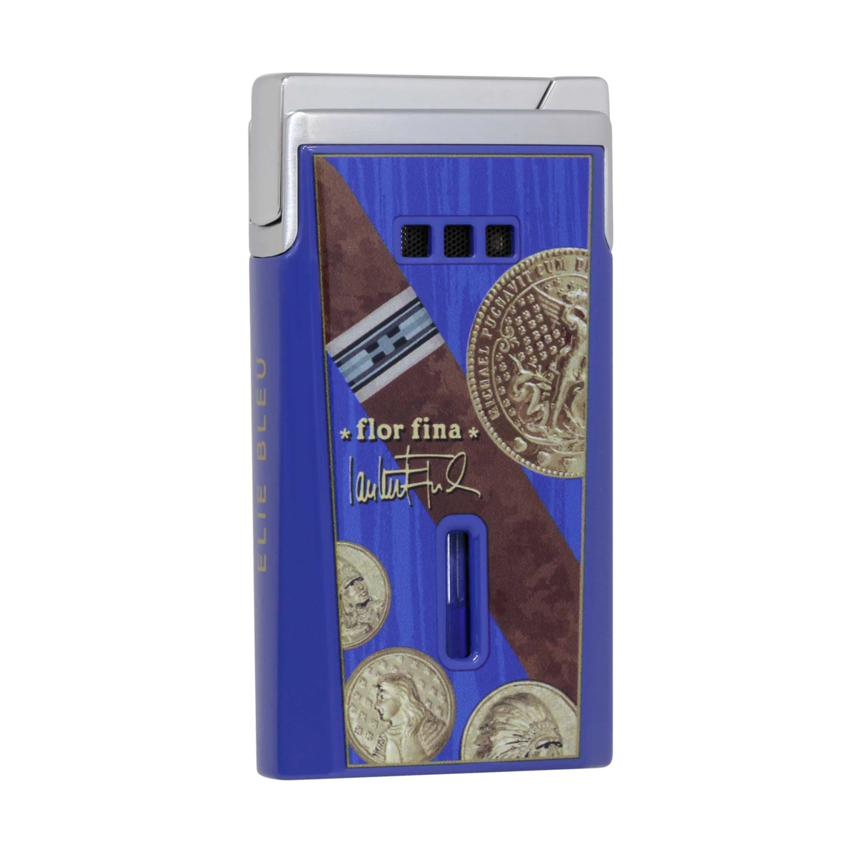 ELIE BLEU ACCESSORIES ELIE BLEU J-15 JET FLAME LIGHTER MEDALS BLUE