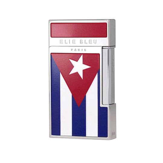ELIE BLEU ACCESSORIES J14 JET FLAME LIGHTER BRUSHED "CUBAN FLAG"