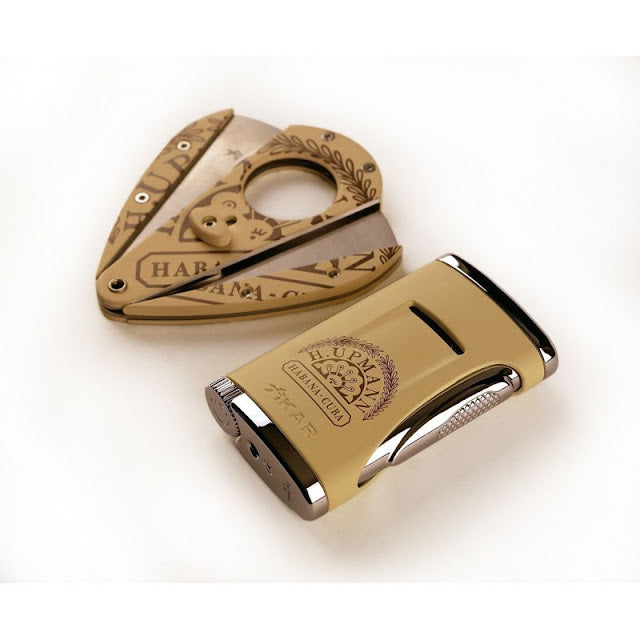 H.Upmann ACCESSORIES [style_8010202009314] Bộ phụ kiện Cigar bao gồm Bật lửa bằng kim loại không chứa gas/ Dao cắt cigar nhãn hiệu H.UPMANN. ( 1 kiện gồm 1 bật lửa và 1 dao cắt ).