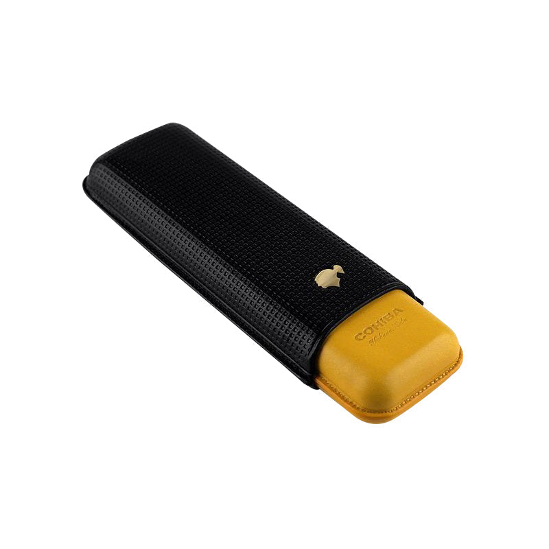 HABANOS ACCESSORIES Bao da đựng Xì Gà bằng da bò nhãn hiệu COHIBA loại 2 điếu