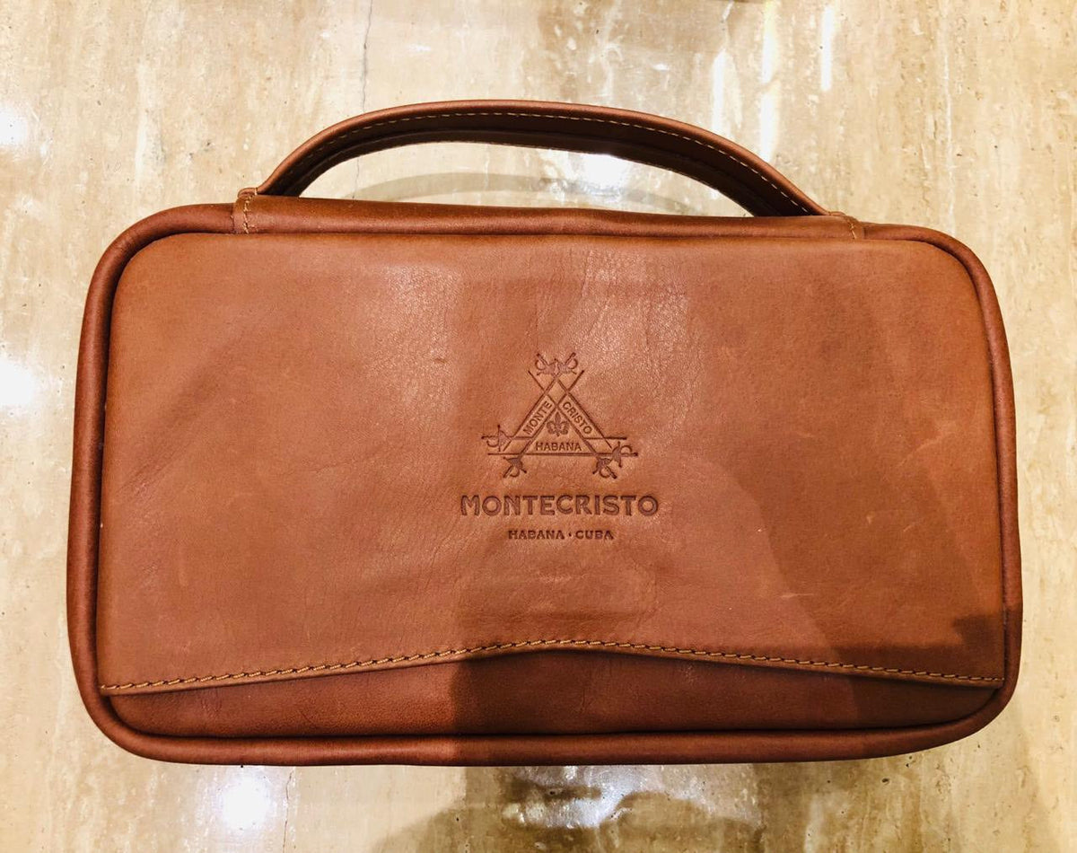 HABANOS ACCESSORIES [style_8010202009385] Bao Da Đựng Xì Gà  Da Bò Traveling Case Montecristo